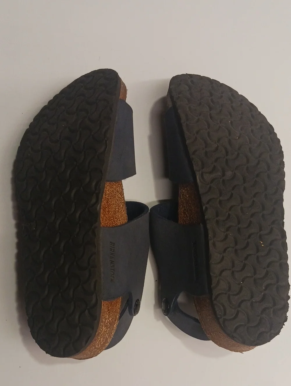Kids Adjustable Navy Blue Two-Buckle Sandal